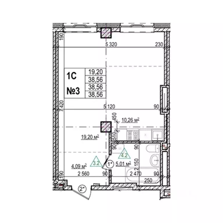 Студия Приморский край, Уссурийск Семь Ветров мкр, Уссури Парк жилой ... - Фото 1