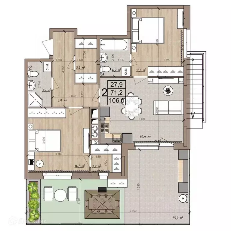 2-к кв. Рязанская область, Рязань пос. Шпалозавода, Окская Стрелка ... - Фото 2