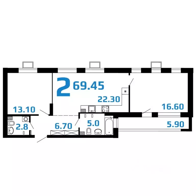 2-к кв. Нижегородская область, Нижний Новгород ул. Достоевского, 18 ... - Фото 1
