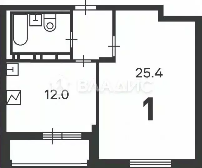 1-к кв. Москва проезд Шелихова, 9к1 (45.6 м) - Фото 2