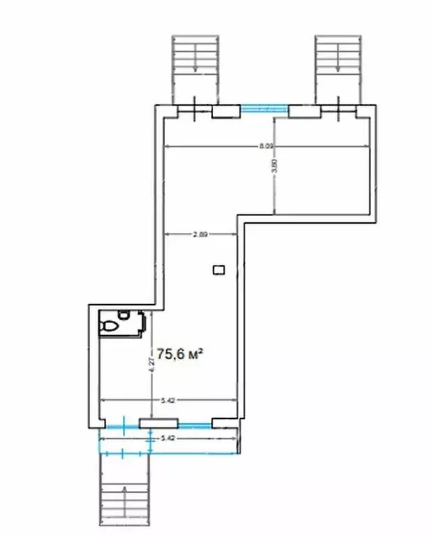 Помещение свободного назначения (76 м) - Фото 1