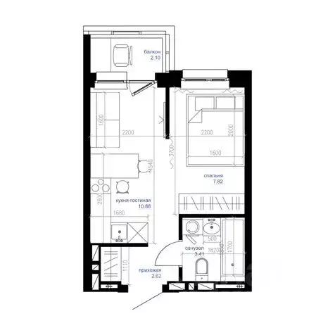 Студия Приморский край, Владивосток Сердце квартала жилой комплекс ... - Фото 1