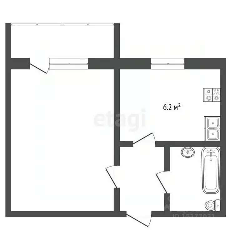 1-к кв. Ямало-Ненецкий АО, Муравленко ул. Ленина, 83 (34.0 м) - Фото 2