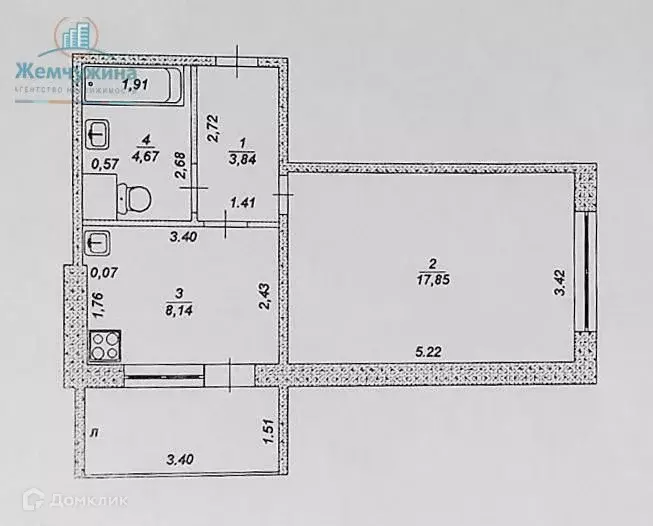Продаётся 1-к квартира, 34.5 м - Фото 1