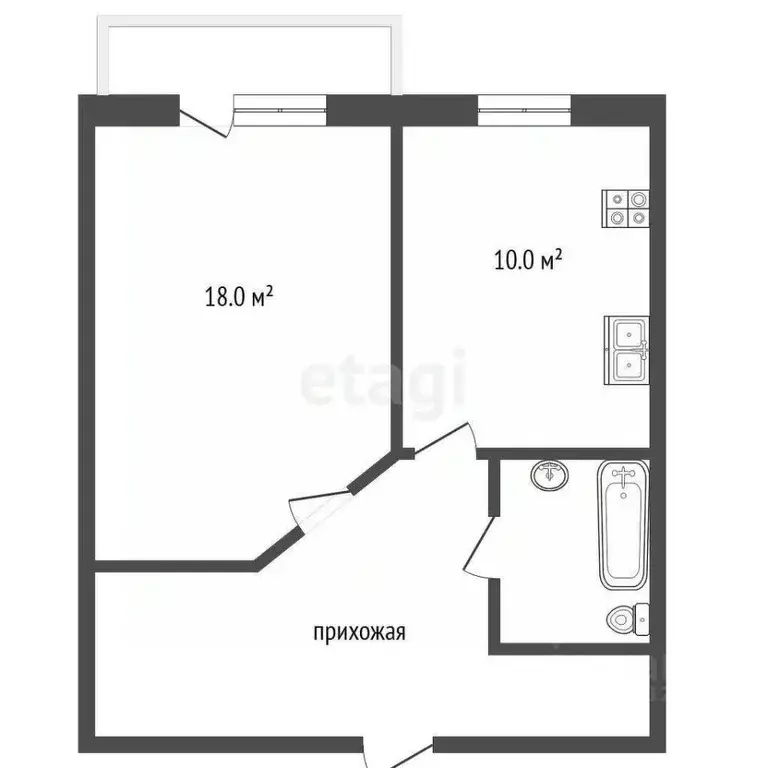1-к кв. Ставропольский край, Ессентуки ул. Очаровательная (33.8 м) - Фото 2