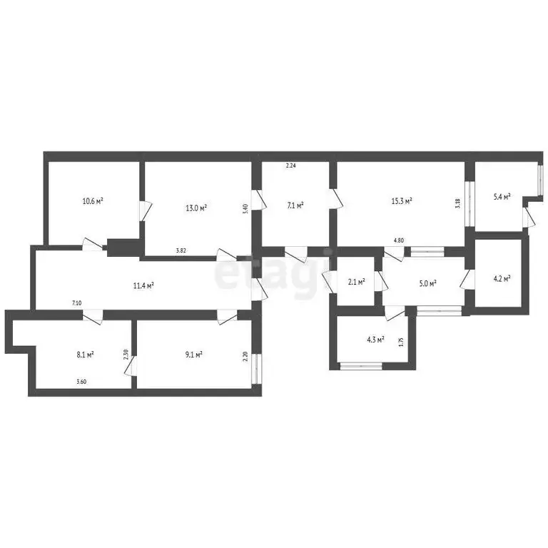 4-комнатная квартира: Ялта, улица Володарского, 10 (95 м) - Фото 1
