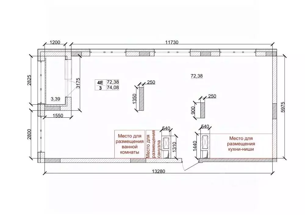 4-к кв. Кемеровская область, Кемерово ул. Дружбы, 10 (74.08 м) - Фото 0