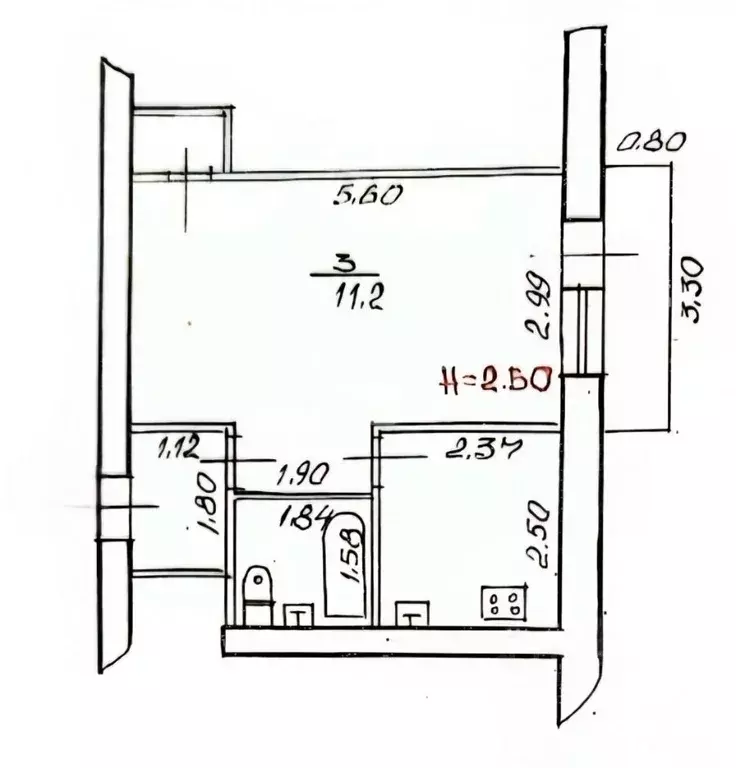 1-к кв. Волгоградская область, Волгоград ул. Маршала Чуйкова, 39 (29.8 ... - Фото 2