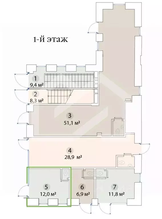 Помещение свободного назначения в Москва ул. Бахрушина, 36/14С3 (12 м) - Фото 2
