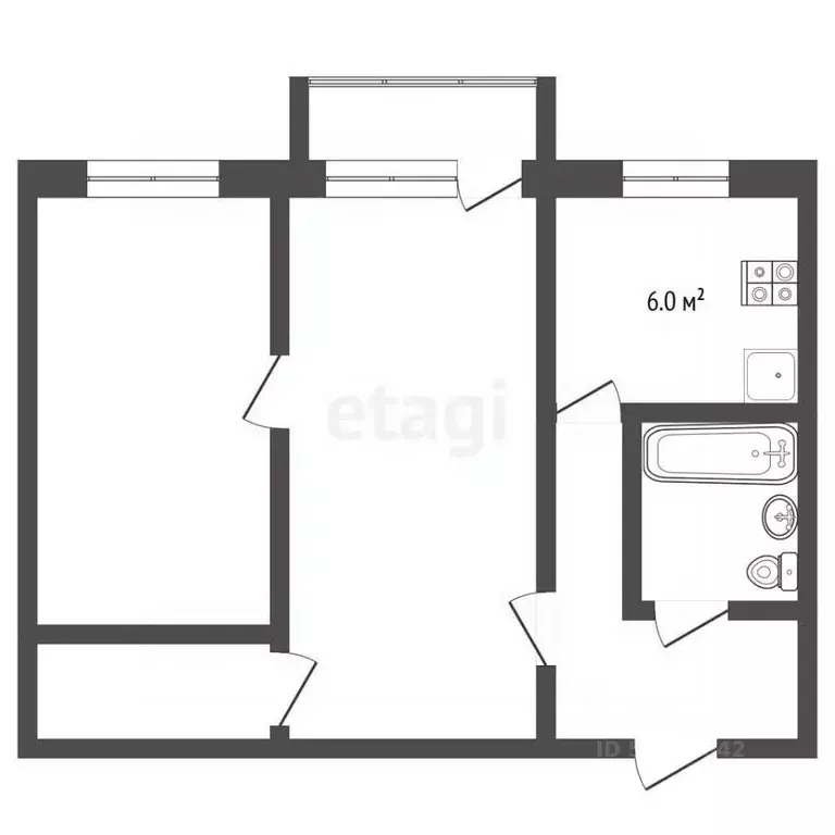 2-к кв. Забайкальский край, Чита ул. Горького, 32 (44.0 м) - Фото 1