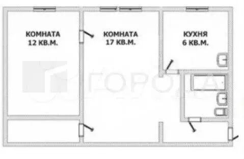 2-к. квартира, 46 м, 1/5 эт. - Фото 0