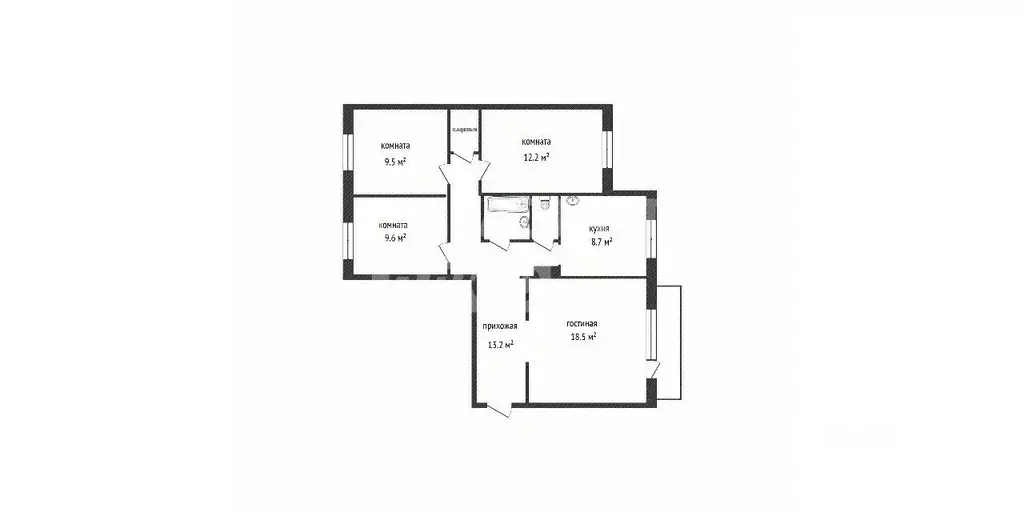 4-к кв. Кемеровская область, Крапивинский муниципальный округ, ... - Фото 2