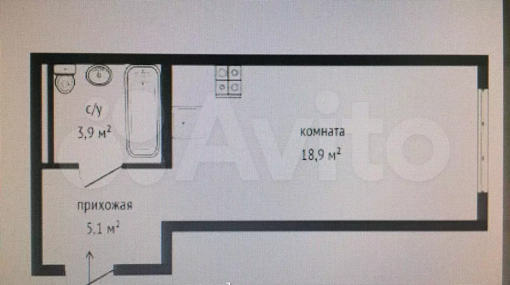 Квартира-студия, 27,6 м, 8/26 эт. - Фото 0