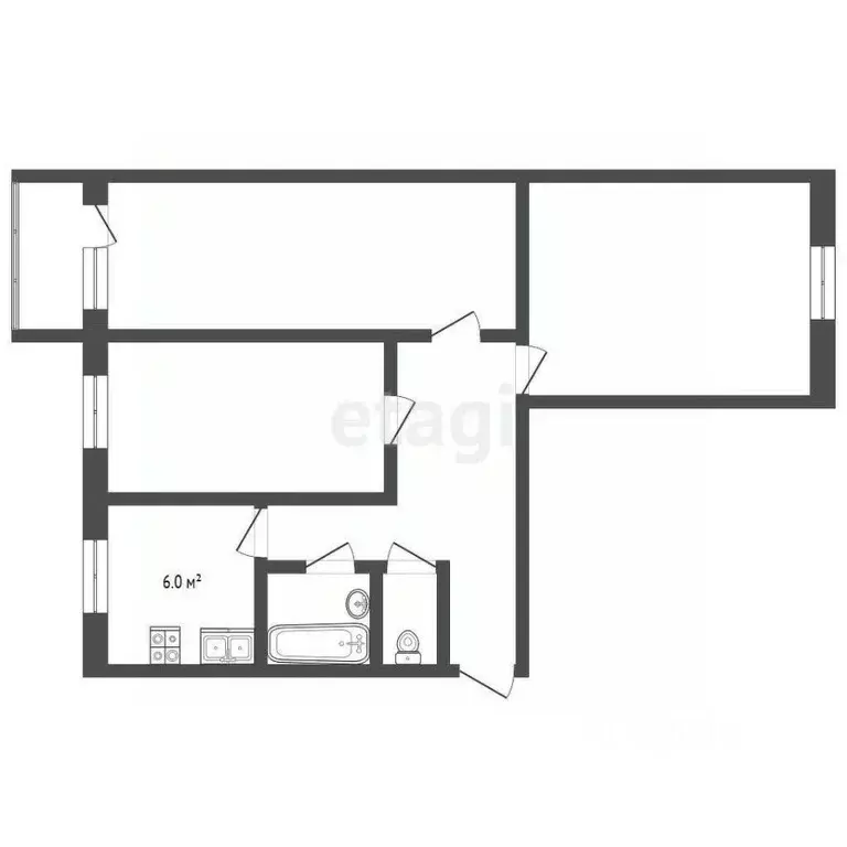 3-к кв. Тамбовская область, Рассказово Советская ул., 99 (58.4 м) - Фото 2