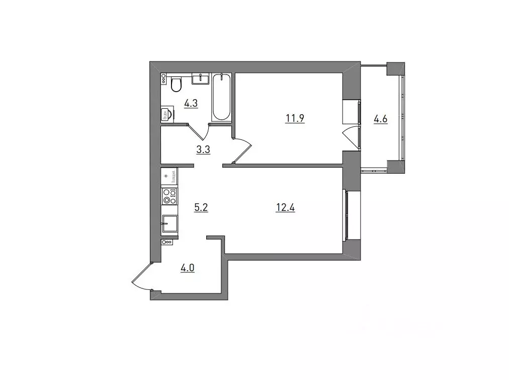 2-к кв. Кировская область, Киров городской округ, пос. Чистые Пруды ... - Фото 2