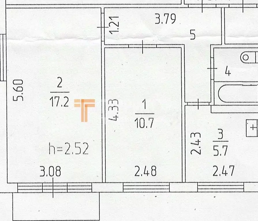 2-к кв. Пермский край, Пермь Студенческая ул., 3 (43.0 м) - Фото 2