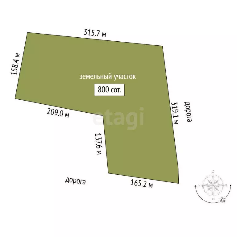 Участок в село Солобоево, Садовая улица (80 м) - Фото 1