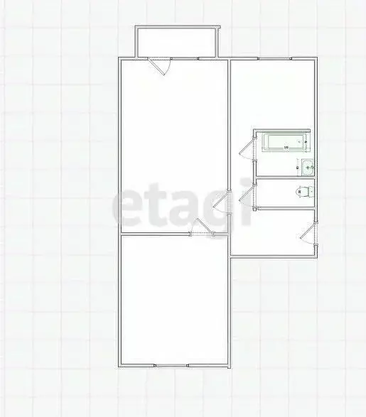 2-к кв. Ивановская область, Приволжск ул. Фрунзе, 29 (45.0 м) - Фото 1