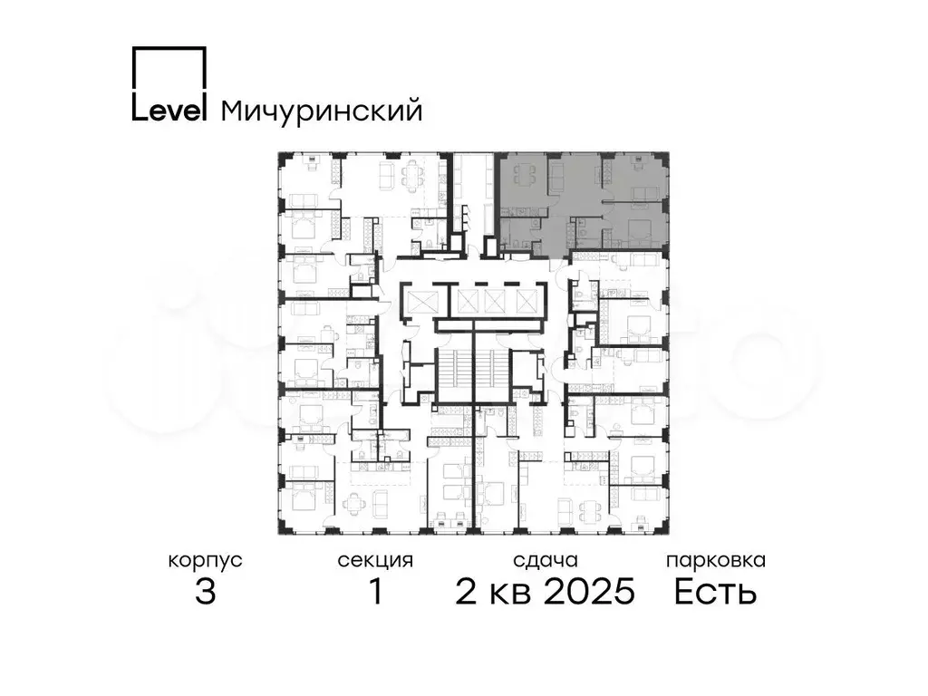 3-к. квартира, 74,3 м, 24/30 эт. - Фото 1