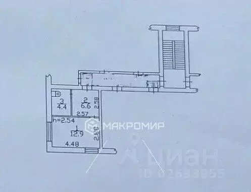 1-к кв. Московская область, Истра ул. Босова, 8 (23.9 м) - Фото 2