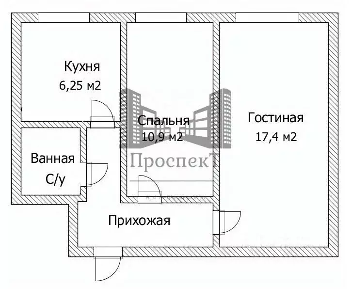 2-к кв. Красноярский край, Норильск Комсомольская ул., 47Г (44.0 м) - Фото 1
