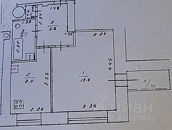 1-к кв. Башкортостан, Уфа ул. Блюхера, 27/2 (29.7 м) - Фото 2