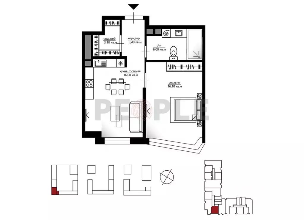 1-к кв. Москва ул. Нижние Мневники, 37А (44.9 м) - Фото 2