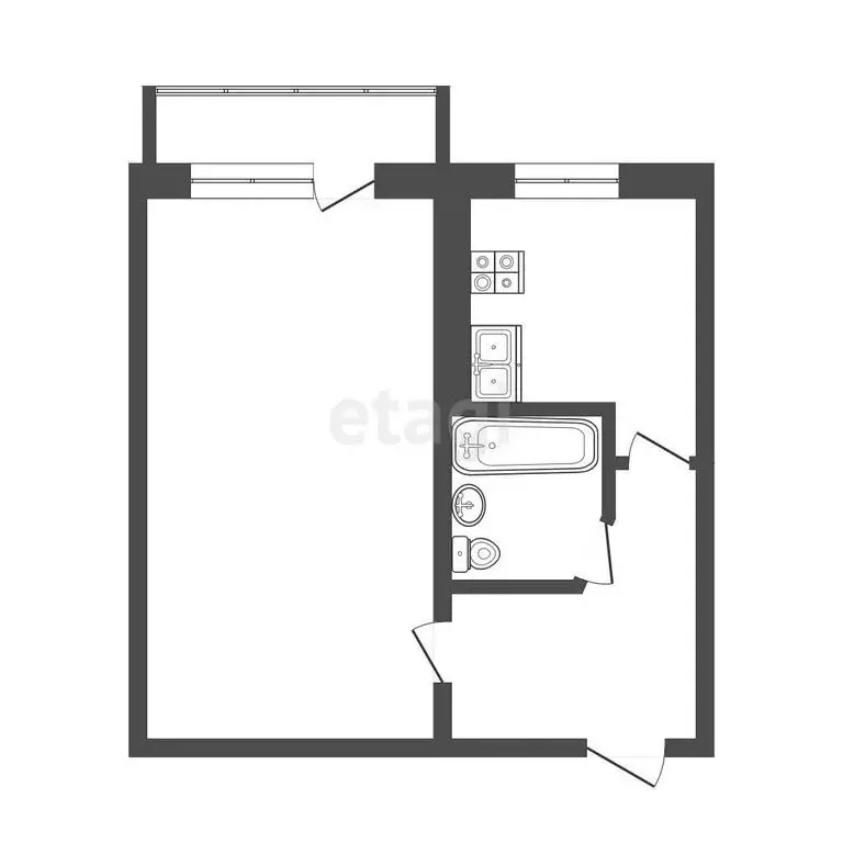 1-комнатная квартира: Петропавловск-Камчатский, улица Академика ... - Фото 1