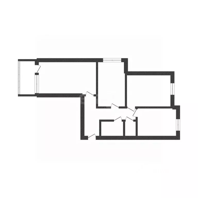 3-к кв. Белгородская область, Белгород Октябрьская ул., 80 (61.3 м) - Фото 2