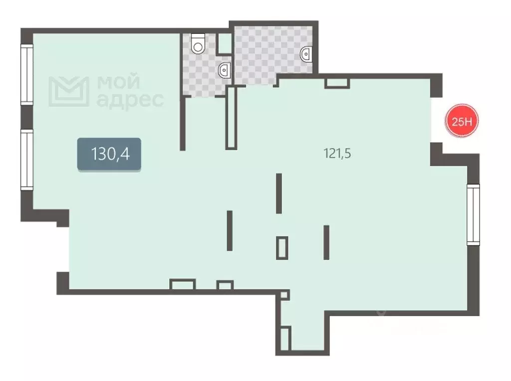 Помещение свободного назначения в Москва Кастанаевская ул., 44Ак2 (130 ... - Фото 1