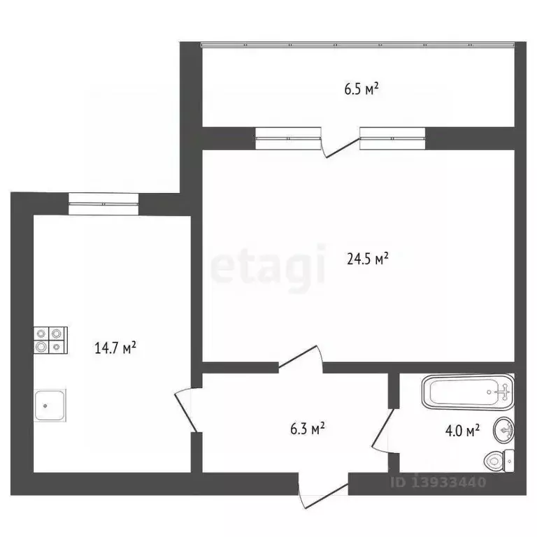 1-к кв. Тюменская область, Тюмень ул. Станислава Карнацевича, 14к1 ... - Фото 2