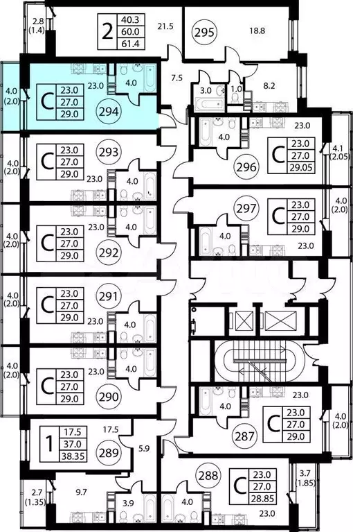 Квартира-студия, 29 м, 8/12 эт. - Фото 1