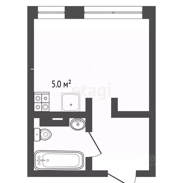 Студия Тюменская область, Тюмень Рощино мкр, ул. Александра ... - Фото 2