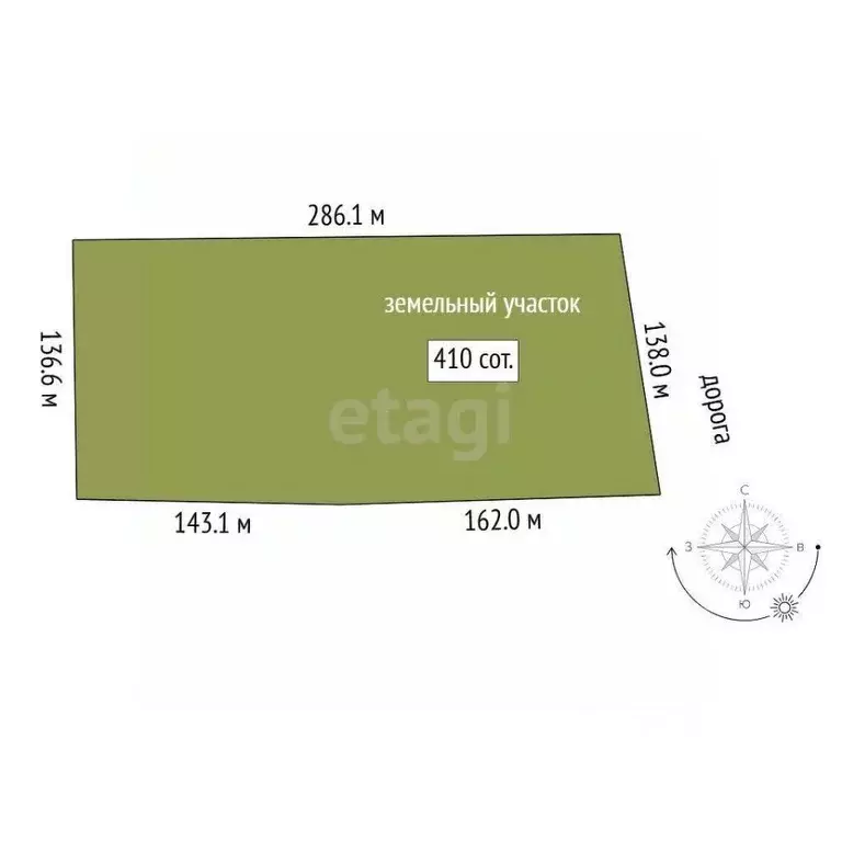 Участок в Тюменская область, Тюмень  (4.1 сот.) - Фото 1