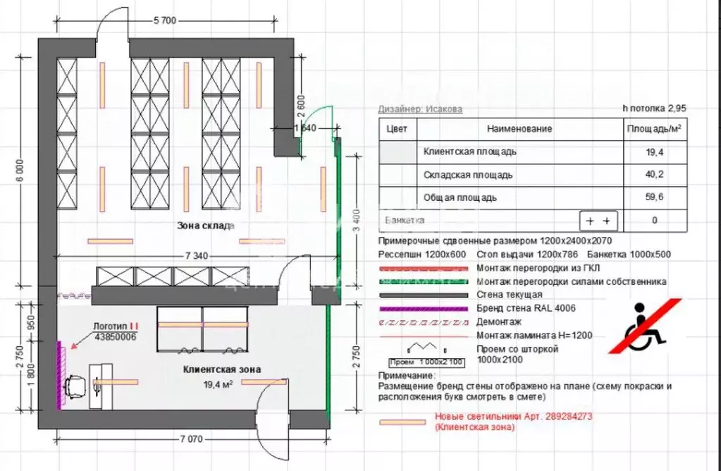 Торговая площадь в Мурманская область, Мурманск просп. Ленина, 7 (60 ... - Фото 2