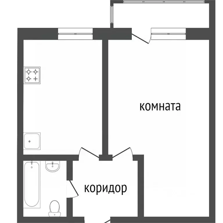 1-к кв. Бурятия, Улан-Удэ ул. Лебедева, 9А (29.6 м) - Фото 0