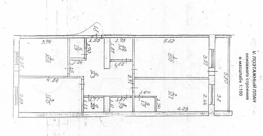 3-к. квартира, 81 м, 1/5 эт. - Фото 0