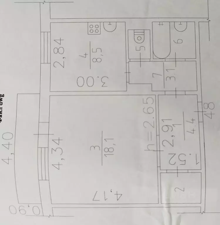 1-к кв. Кемеровская область, Ленинск-Кузнецкий бул. Клюева, 4 (39.8 м) - Фото 2