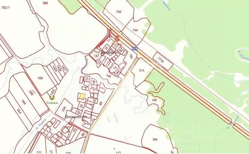 Участок в Вологодская область, д. Винниково 1 (13.0 сот.) - Фото 1