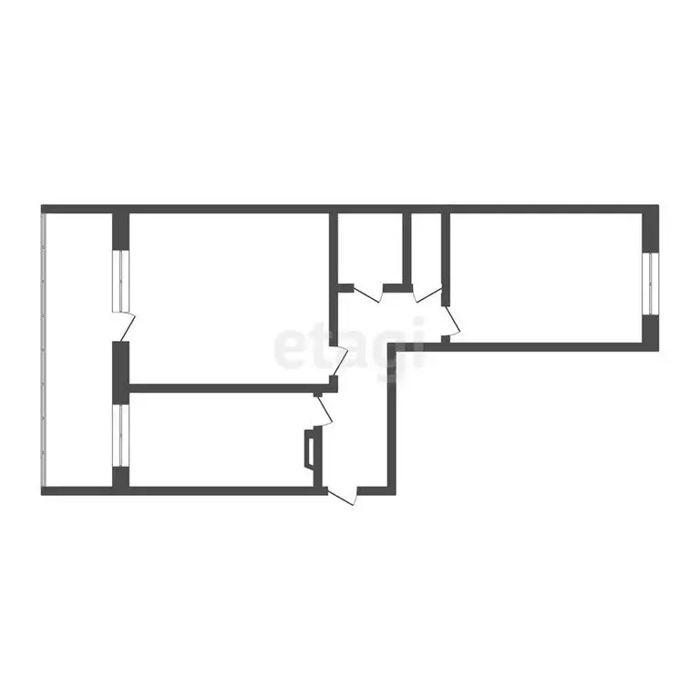 2-комнатная квартира: Томск, улица Энтузиастов, 37 (52.3 м) - Фото 0