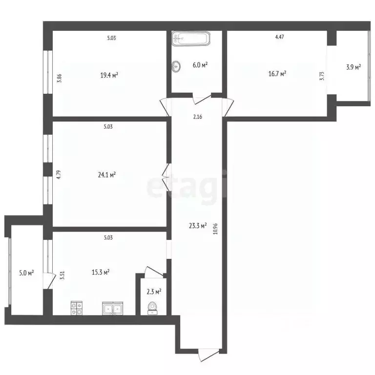 3-к кв. Самарская область, Самара Красноармейская ул., 70 (111.0 м) - Фото 2