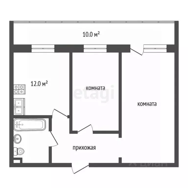 2-к кв. Камчатский край, Петропавловск-Камчатский ул. Арсеньева, 10к1 ... - Фото 1