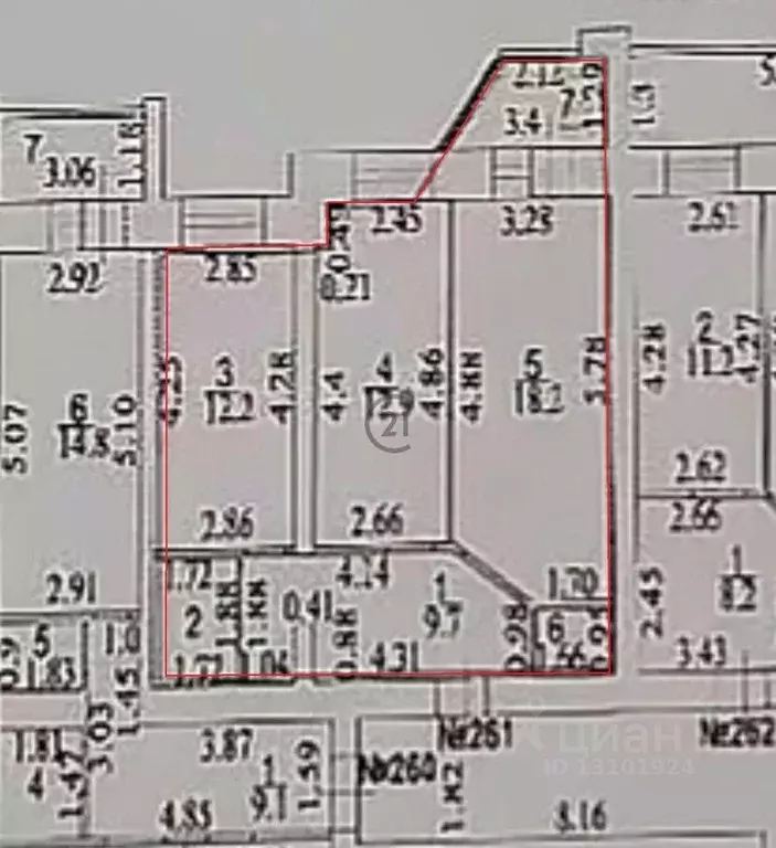 2-к кв. Тамбовская область, Тамбов Магистральная ул., 41к3 (57.8 м) - Фото 2