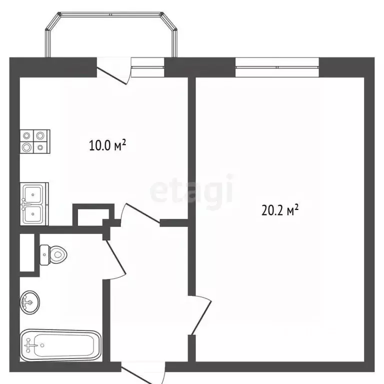 1-к кв. Москва Литовский бул., 19 (38.5 м) - Фото 2