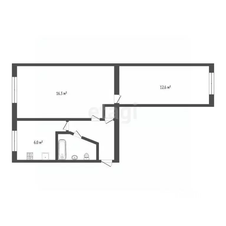 2-к кв. Тюменская область, Тюмень ул. Парфенова, 17 (44.0 м) - Фото 0