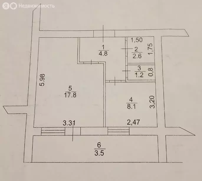 1-комнатная квартира: Ишимбай, Зелёная улица, 15 (34.5 м) - Фото 1