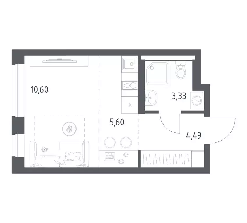 Квартира-студия: Ленинский городской округ, ЖК Новое Видное, 14.1 ... - Фото 1