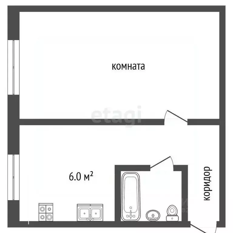1-к кв. Московская область, Воскресенск городской округ, с. Косяково ... - Фото 2