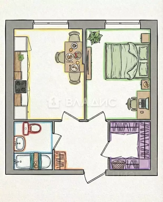 1-к кв. Москва Сосенское поселение, просп. Куприна, 30к2 (30.2 м) - Фото 2