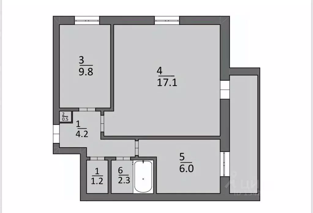 2-к кв. Башкортостан, Уфа ул. Шота Руставели, 31 (40.9 м) - Фото 2